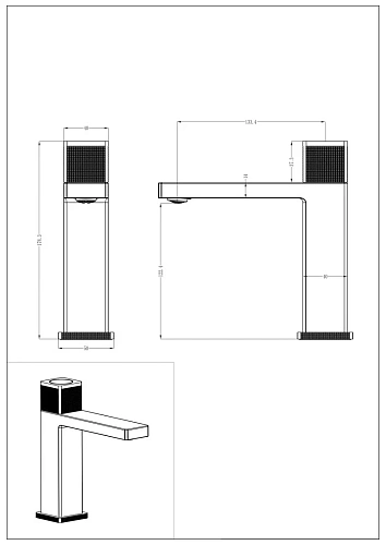 Смеситель для раковины Boheme QUAD 159-MG Matt Gold Смеситель для раковины Boheme QUAD 159-MG Matt Gold
