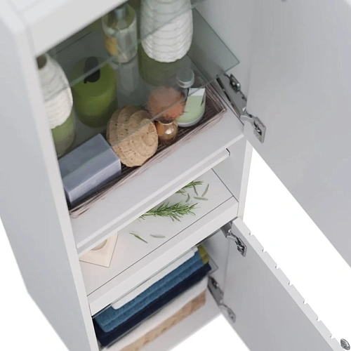 Шкаф-пенал Lemark ROMANCE 35 см подвесной/напольный, левый/правый, белый LM07R35P Шкаф-пенал Lemark ROMANCE 35 см подвесной/напольный, левый/правый, белый LM07R35P