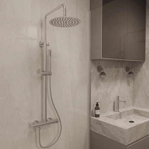 Душевая система Vincea City VSFS-4CT1BN брашированный никель Душевая система Vincea City VSFS-4CT1BN брашированный никель