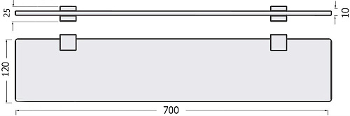 Полка STWORKI Glass Shelf 70 полкодержатели черные 440777 Полка STWORKI Glass Shelf 70 полкодержатели черные 440777