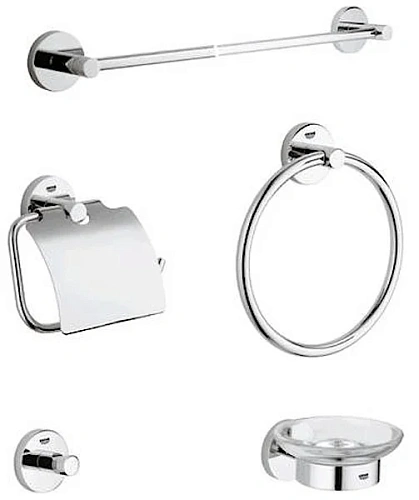 Комплект аксессуаров GROHE Essentials, хром (40344000) Комплект аксессуаров GROHE Essentials, хром (40344000)