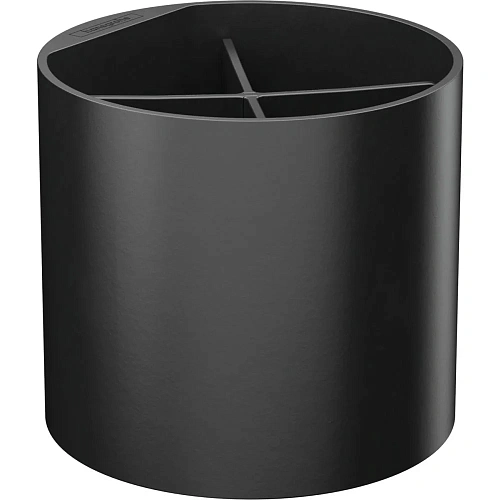 Стакан Hansgrohe WallStoris, для крепления на штангу 27921670, матовый черный Стакан Hansgrohe WallStoris, для крепления на штангу 27921670, матовый черный