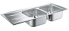 Картинка анонса товара «кухонная мойка grohe k400 из нержавеющей стали с корзинчатым вентилем, 31587sd0, левая/правая»