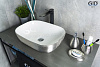 Картинка анонса товара «раковина gid d1333h131 53326 накладная белая / хром 46x32,5x13,5»