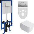 Комплект Унитаз подвесной STWORKI Монтре SETK3204-2616 безободковый, с микролифтом + Система инсталл 561452 Комплект Унитаз подвесной STWORKI Монтре SETK3204-2616 безободковый, с микролифтом + Система инсталл 561452