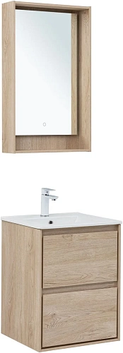 Тумба под раковину Aquanet Милан 50 дуб светлый 00336381 подвесная Тумба под раковину Aquanet Милан 50 дуб светлый 00336381 подвесная