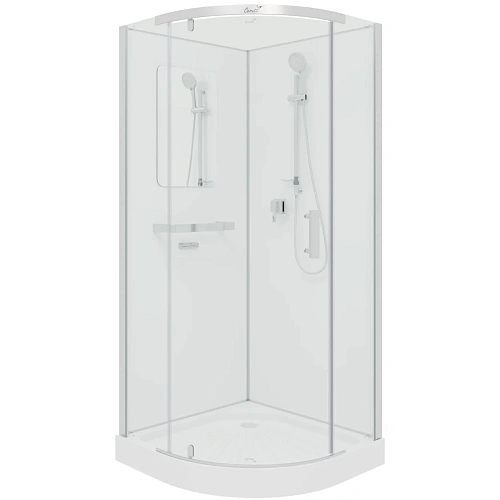 Душевая кабина Ceruttispa KORRA90T 90x90x205 профиль хром, стекло прозрачное Душевая кабина Ceruttispa KORRA90T 90x90x205 профиль хром, стекло прозрачное