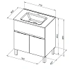 Тумба под раковину Aquanet Алвита new 70 1 ящик, 2 дверцы, антрацит 00303900 Тумба под раковину Aquanet Алвита new 70 1 ящик, 2 дверцы, антрацит 00303900