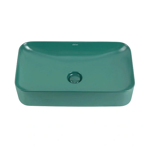 Раковина ABBER Rechteck AC2204MBG накладная, зеленая матовая Раковина ABBER Rechteck AC2204MBG накладная, зеленая матовая