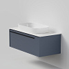 Тумба под раковину La Fenice Elba Blu Grigio 100 NFNC-01-ELB-BG-100-3-GG синяя матовая с белой столешницей