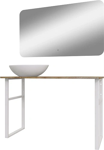 Комплект мебели DIWO Элиста 120 светлое дерево, с раковиной Moduo 55 Leaf 555790 Комплект мебели DIWO Элиста 120 светлое дерево, с раковиной Moduo 55 Leaf 555790