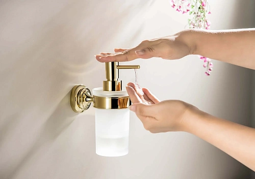 Дозатор жидкого мыла Aquatek КЛАССИК AQ4505PG золото полированное Дозатор жидкого мыла Aquatek КЛАССИК AQ4505PG золото полированное