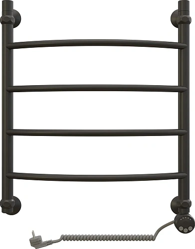 Полотенцесушитель электрический EWRIKA Сафо D 60х50 R, чёрный матовый, лесенка, стальной, с терморег 465630 Полотенцесушитель электрический EWRIKA Сафо D 60х50 R, чёрный матовый, лесенка, стальной, с терморег 465630