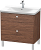 Картинка анонса товара «тумба под раковину duravit brioso br441101021 напольная 82 см орех темный»