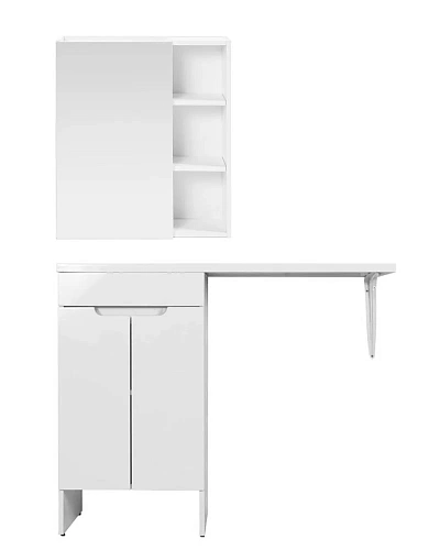 Тумба с раковиной Orange Sistema STD-110TUW+RAL напольная, левая 110 см под стиральную машину, белый Тумба с раковиной Orange Sistema STD-110TUW+RAL напольная, левая 110 см под стиральную машину, белый