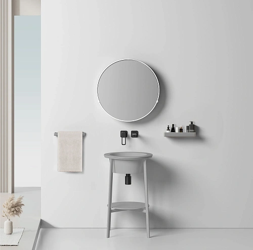 Консоль с раковиной ABBER Bequem AC2130MG серый матовый Консоль с раковиной ABBER Bequem AC2130MG серый матовый