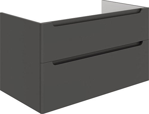 Тумба с раковиной STWORKI Берген 100 серая со светлой столешницей, Moon 1 549578 Тумба с раковиной STWORKI Берген 100 серая со светлой столешницей, Moon 1 549578