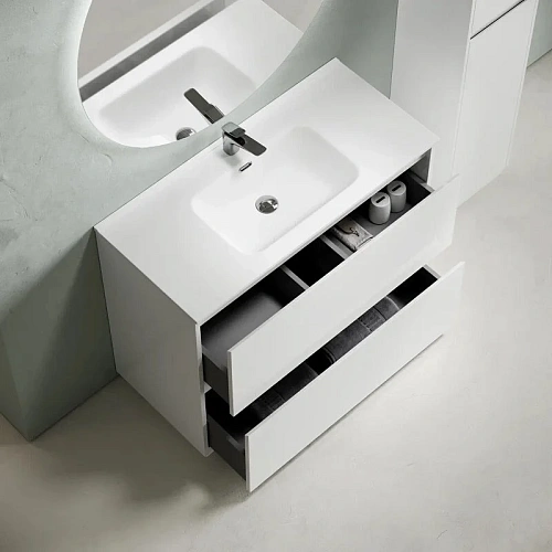 Тумба под раковину Sancos Libra Floor LB100FW напольная, 990х450х840 белый глянец Тумба под раковину Sancos Libra Floor LB100FW напольная, 990х450х840 белый глянец