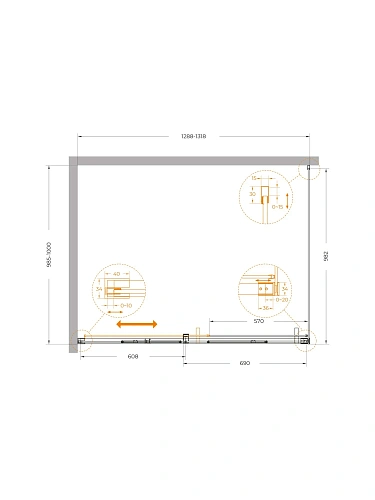 Душевой уголок CEZARES PLANE-AH-1-130/100-C-CR 130x100 см Душевой уголок CEZARES PLANE-AH-1-130/100-C-CR 130x100 см