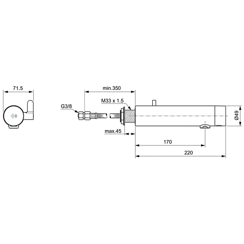 Смеситель для раковины Ideal Standard SENSORFLOW NEW A7563AA Смеситель для раковины Ideal Standard SENSORFLOW NEW A7563AA