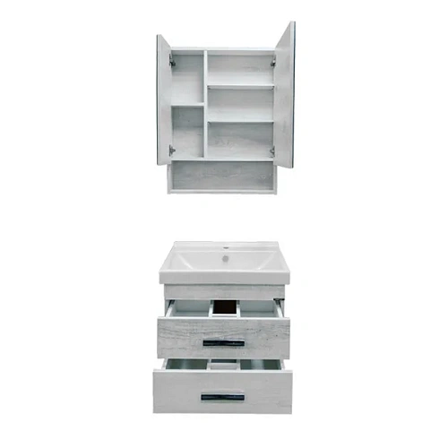 Тумба с раковиной Comforty Никосия 60П 00004138879 дуб белый раковина Fest 60 F01 Тумба с раковиной Comforty Никосия 60П 00004138879 дуб белый раковина Fest 60 F01