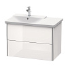 Картинка анонса товара «тумба под раковину duravit xsquare xs418402222 подвесная 81 см белая глянцевый»