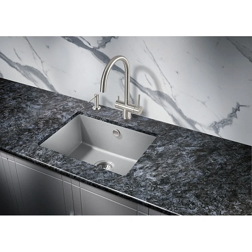 Кухонная мойка Milacio Leon 55 Cuarzo (MC.77083), серый металлик Кухонная мойка Milacio Leon 55 Cuarzo (MC.77083), серый металлик