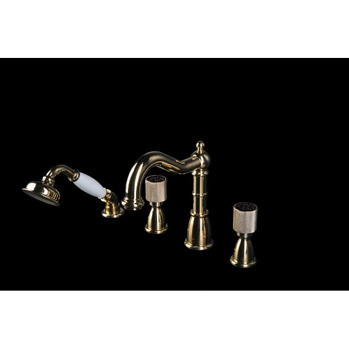 Смеситель на борт ванны Boheme Royal Cristal 395-Royal/CRST black Смеситель на борт ванны Boheme Royal Cristal 395-Royal/CRST black