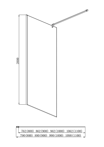 Душевая перегородка Aquatek AQ NAR 6310-110 Walk in с держателем 1100x2000 профиль хром, стекло прозрачное Душевая перегородка Aquatek AQ NAR 6310-110 Walk in с держателем 1100x2000 профиль хром, стекло прозрачное