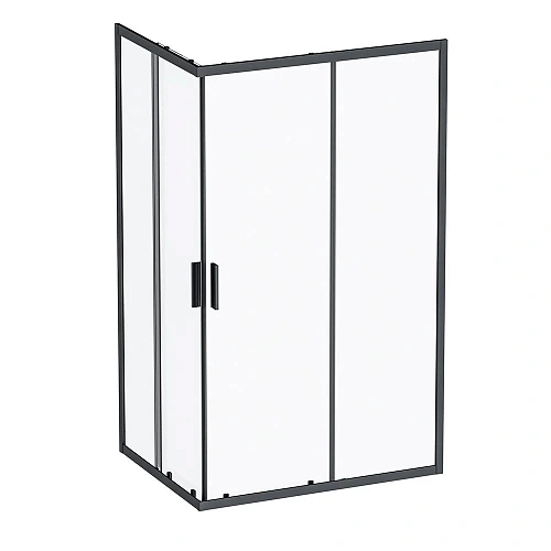 Душевой уголок AM.PM Gem S W93G-404-120290-BT S Twin Slide 120x90, профиль черный матовый, стекло прозрачное Душевой уголок AM.PM Gem S W93G-404-120290-BT S Twin Slide 120x90, профиль черный матовый, стекло прозрачное