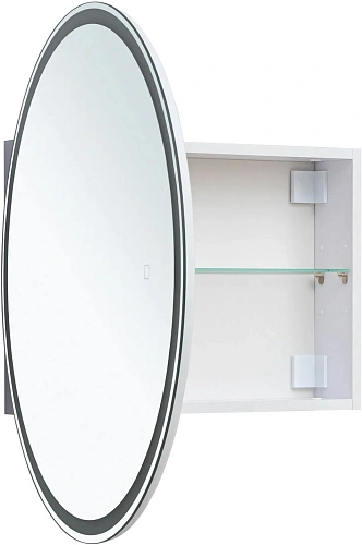 Зеркальный шкаф Aquanet Оптима 80 00344784 белый, с LED подсветкой Зеркальный шкаф Aquanet Оптима 80 00344784 белый, с LED подсветкой