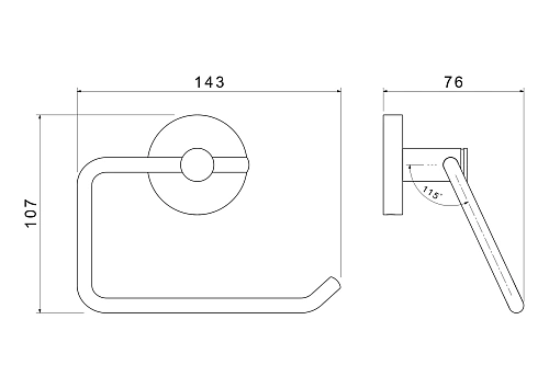 Держатель туалетной бумаги Aquatek Европа AQ4118BGM черный хром шлифованный Держатель туалетной бумаги Aquatek Европа AQ4118BGM черный хром шлифованный