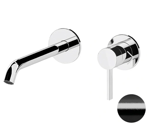 Смеситель для раковины Remer Metrica MC15PLCFP, черный брашированный хром Смеситель для раковины Remer Metrica MC15PLCFP, черный брашированный хром