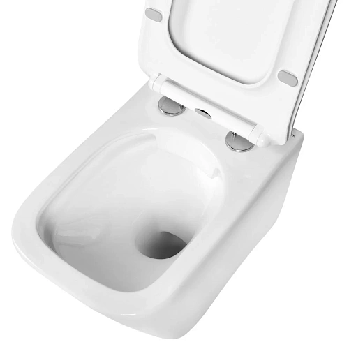 Унитаз подвесной Aquatek ДЕЛЬТА 480 x 350 x 320 мм, тонкое сиденье с механизмом плавного закрывания Унитаз подвесной Aquatek ДЕЛЬТА 480 x 350 x 320 мм, тонкое сиденье с механизмом плавного закрывания