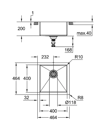 Кухонная мойка GROHE K700 45-S 46.4/46.4 (31578SD1) Кухонная мойка GROHE K700 45-S 46.4/46.4 (31578SD1)