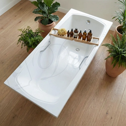 Ванна из искусственного камня Delice Veneto 180х75 DLR330062R-G глянцевая с ручками хром Ванна из искусственного камня Delice Veneto 180х75 DLR330062R-G глянцевая с ручками хром