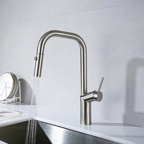 Смеситель для кухни Vincea VKF-107BN, брашированный никель Смеситель для кухни Vincea VKF-107BN, брашированный никель