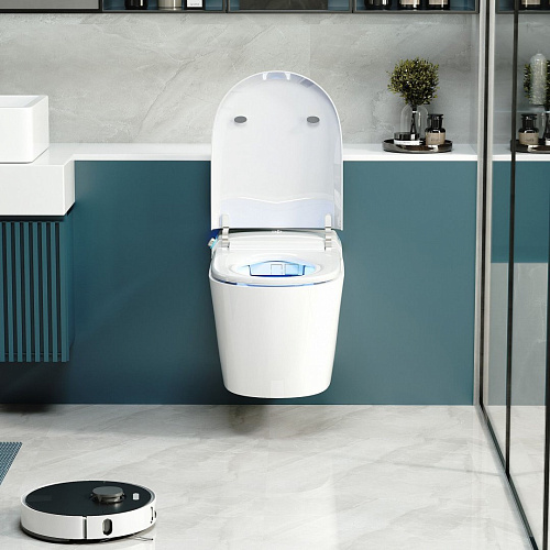 Унитаз SMART ABBER Bequem AC1119S с функией биде белый с крышкой микролифт Унитаз SMART ABBER Bequem AC1119S с функией биде белый с крышкой микролифт