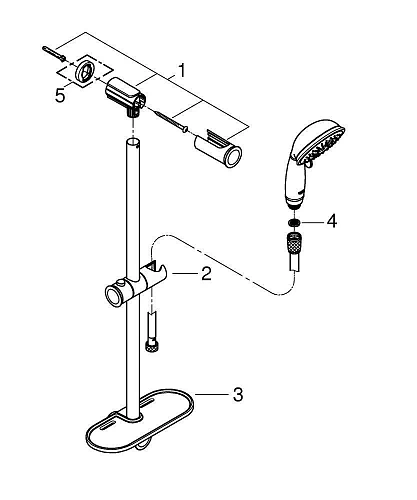 Душевой гарнитур GROHE Tempesta New Rustic IV, 9,5 л/мин, хром (27609001) Душевой гарнитур GROHE Tempesta New Rustic IV, 9,5 л/мин, хром (27609001)