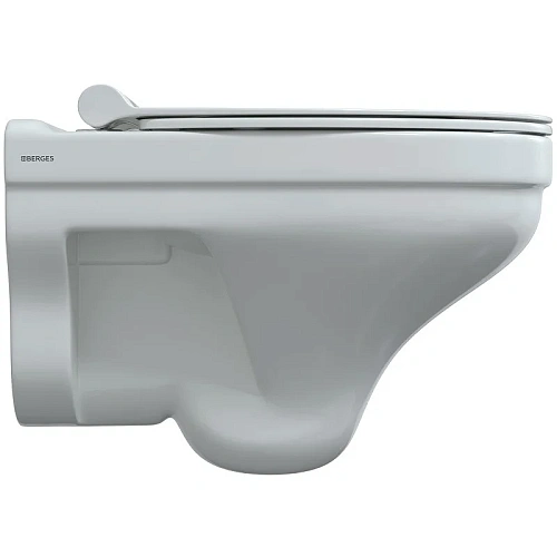 Унитаз подвесной BERGES ALBIT S Rimless сиденье Top Slim SO, микролифт, быстросъемное 082147 Унитаз подвесной BERGES ALBIT S Rimless сиденье Top Slim SO, микролифт, быстросъемное 082147