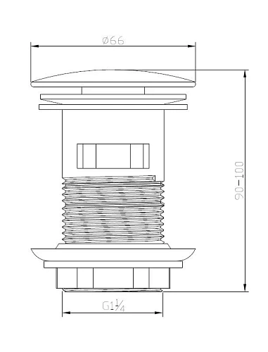 Донный клапан BelBagno BB-SAT-CRM хром Донный клапан BelBagno BB-SAT-CRM хром