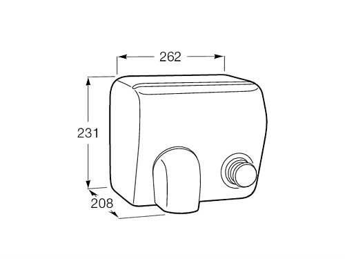 Сушка для рук Roca Public 817400002 с кнопкой Сушка для рук Roca Public 817400002 с кнопкой