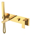 Смеситель для ванны Boheme Qubic Shinny Gold 474-2-G встроенный Смеситель для ванны Boheme Qubic Shinny Gold 474-2-G встроенный