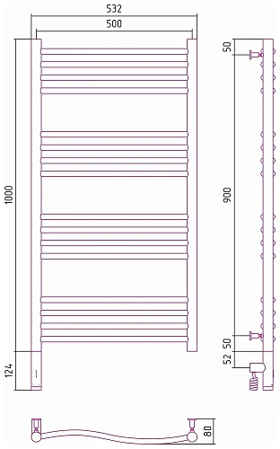 Полотенцесушитель электрический Сунержа Флюид 3.0 1000х500 МЭМ левый 31-5820-1050 Матовый черный Полотенцесушитель электрический Сунержа Флюид 3.0 1000х500 МЭМ левый 31-5820-1050 Матовый черный
