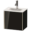 Тумба под раковину Duravit XVIU XV4030RB140 подвесная 43 см черный глянцевый