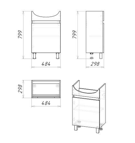 Тумба под раковину GROSSMAN ПОЛО-50 см дуб сонома/белая (ум.Уют-50/Сити-50/Рива-50) 105004-1 напольн Тумба под раковину GROSSMAN ПОЛО-50 см дуб сонома/белая (ум.Уют-50/Сити-50/Рива-50) 105004-1 напольн