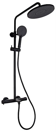 Душевая система Kaiser Serio 05382-9 с термостатом черный матовый Душевая система Kaiser Serio 05382-9 с термостатом черный матовый