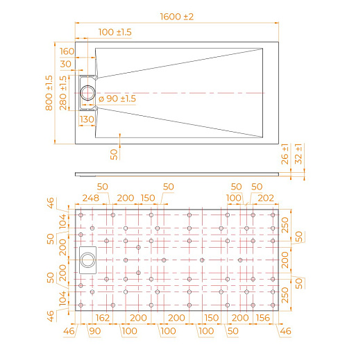 Душевой поддон RGW SMC TUS-W 800x1600 мм 553702816-01 прямоугольный белый Душевой поддон RGW SMC TUS-W 800x1600 мм 553702816-01 прямоугольный белый