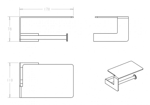 Держатель туалетной бумаги Boheme Chrome Q 10941-CR Держатель туалетной бумаги Boheme Chrome Q 10941-CR