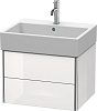 Картинка анонса товара «тумба под раковину duravit xsquare xs419302222 подвесная 58 см белая глянцевый»
